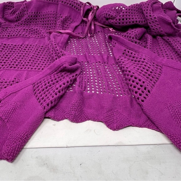 Woman Within Pink Floral Sleeveless Maxi Dress with Crochet Sweater Size 4X NWT - Picture 11 of 15